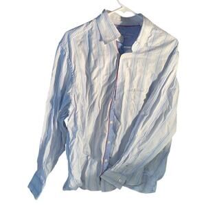 Tommy Bahama Men's Striped Button-Up Shirt Multicolor Size M